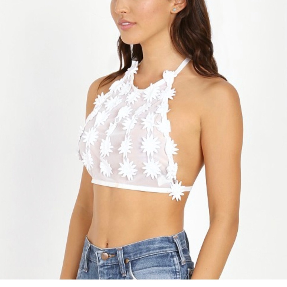 For Love & Lemons SKIVVIES Secret Garden Bra XS - Picture 3 of 9